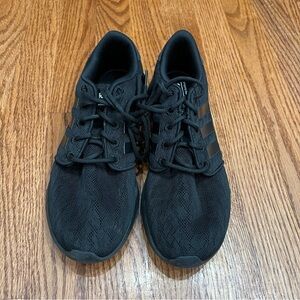 Adidas Shoes Womens 7.5 Neo Cloudfoam Low Sneakers Black Made In Vietnam